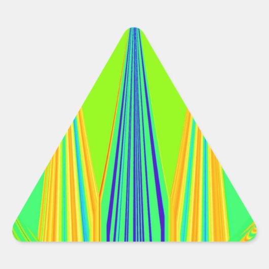 Edgy Geometrical Neon Design Driehoek Sticker (Voorkant)