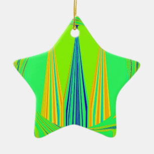 Edgy Geometrical Neon Design Keramisch Ornament