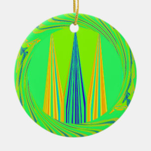 Edgy Geometrical Neon Design Keramisch Ornament