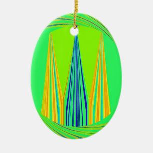 Edgy Geometrical Neon Design Keramisch Ornament