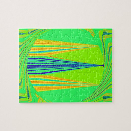 Edgy Geometrical Neon Design Legpuzzel (Horizontaal)