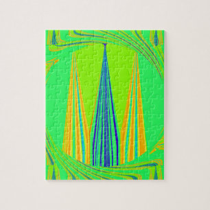 Edgy Geometrical Neon Design Legpuzzel