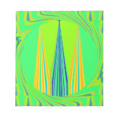 Edgy Geometrical Neon Design Notitieblok (Voorkant)