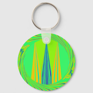 Edgy Geometrical Neon Design Sleutelhanger