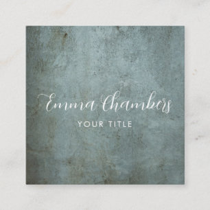 Edgy Grunge Etherische Smoky Blue Grijze Textuur Vierkante Visitekaartje