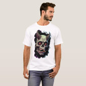 Edgy Horned Oni Monster Graphic T-shirt (Voorkant volledig)