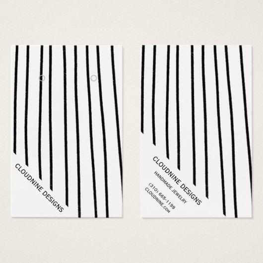 Edgy Lines Écouter collier bijoux carte d'affichag (Devant & derrière)