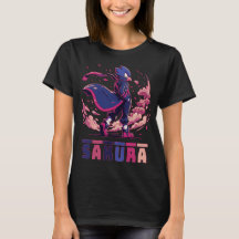 Edgy Sakura Krijger Vogel Anime Illustratie