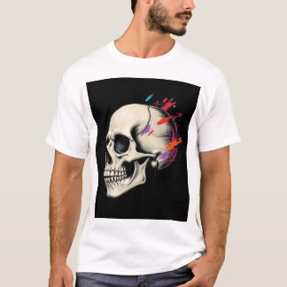 Edgy Skull Graphic Mannen T-shirt - Vet en Stijlvo