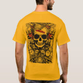 Edgy Skull Print T-Shirt Bold et unique graphique (Dos)