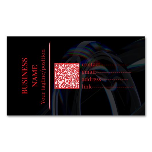 Edgy Tech Professional Branding Magnet with QR Cod (devant)