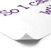 Edgy Unicorn met regenboog en Confetti Funny Poster (Hoek)