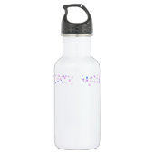 Edgy Unicorn met regenboog en Confetti Funny Waterfles (Achterkant)