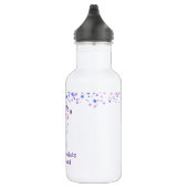 Edgy Unicorn met regenboog en Confetti Funny Waterfles (Rechts)