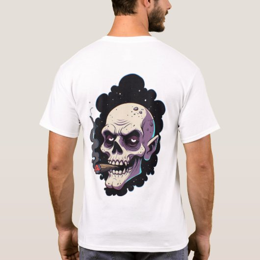 Edgy Vampire Skull T-shirt (Achterkant)