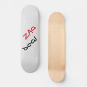 Edgy Zag Dog Grey Skateboard (Recto)