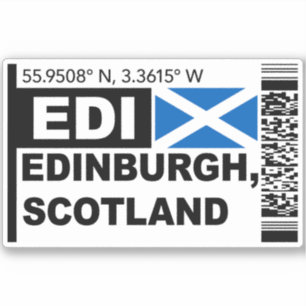 EDI Edinburgh Instapkaart - Schotland Reizen Sticker