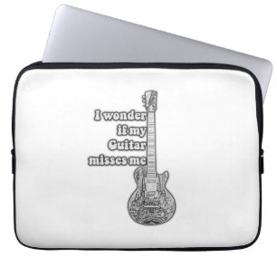 Edief my guitar misses. Black and White Laptop Sleeve
