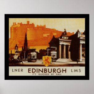 Edimbourg via LNER Rail Poster