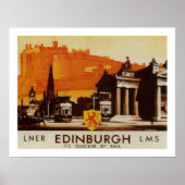 Edimbourg via LNER Rail Poster (Devant)