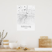 Edinburg Map - Texas - City Map Poster (Keuken)
