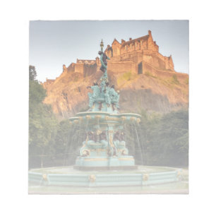 Edinburgh Castle Fountain Princes Street Gardens Notitieblok