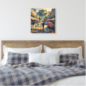 Edinburgh Castle High Street Scene Schilderij op C Canvas Afdruk (Insitu (Slaapkamer))