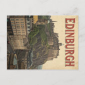 Edinburgh Castle in  tinten Briefkaart (Voorkant)