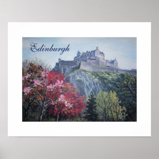 Edinburgh Castle Scotland schilderij van Pola.B.Al Poster