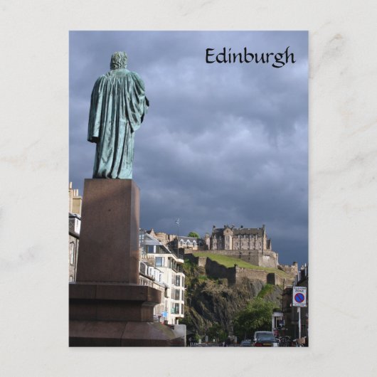 edinburgh castle statue briefkaart (Voorkant)