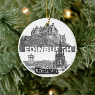 Edinburgh Christmas Bauble Keramisch Ornament