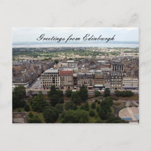 Edinburgh City Groeten Briefkaart