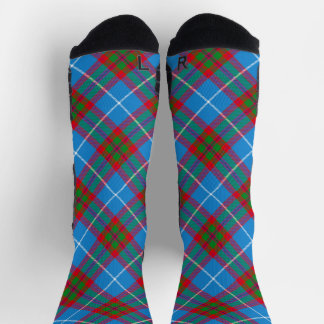 Edinburgh City Tartan Plaid Blue Red Purple Sokken