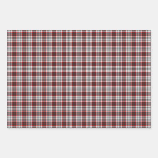 Edinburgh City Tartan Pset Grey Black Red Inpakpapier Vel (Voorkant 3)