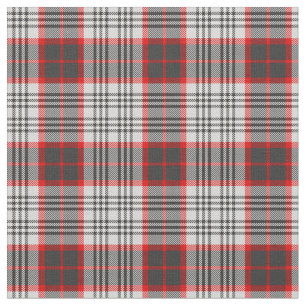 Edinburgh City Tartan Pset Grey Black Red Stof
