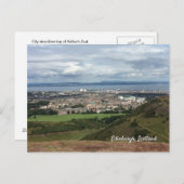 Edinburgh City Uitzicht van Arthur's Seat Briefkaart (Voorkant / Achterkant)