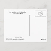 Edinburgh City Uitzicht van Arthur's Seat Briefkaart (Achterkant)