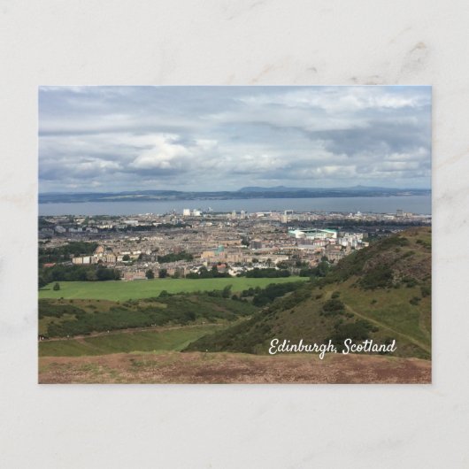 Edinburgh City Uitzicht van Arthur's Seat Briefkaart (Voorkant)