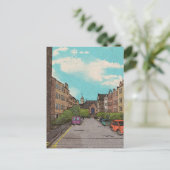 Edinburgh Cityscape Illustratie Briefkaart (Staand voorkant)