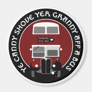 Edinburgh Dubbeldeckerbus Magnet Magneet