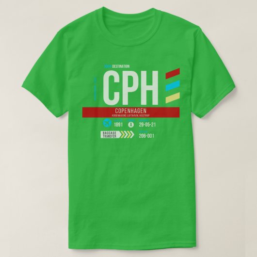 Edinburgh EDI Airport Code Bagage Label 2 T-shirt (Design voorkant)