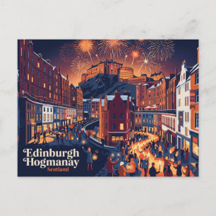 Edinburgh Hogmanay Schotland Briefkaart