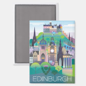 Edinburgh koelkastmagneet magneet (Voorkant / Achterkant)