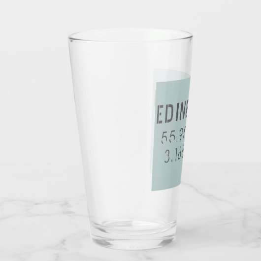 Edinburgh Latitude & Lengtegraad Glas (Rechts)