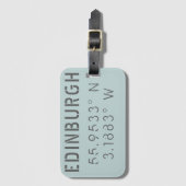 Edinburgh Latitude Longitude Bagagelabel (Voorkant (verticaal))