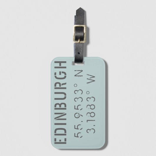 Edinburgh Latitude Longitude Bagagelabel (Voorkant (verticaal))