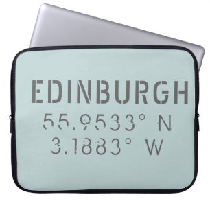 Edinburgh Latitude Longitude Laptop Sleeve