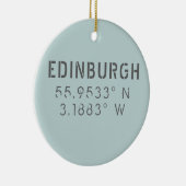 Edinburgh Longitude Latitude Keramisch Ornament (Rechts)