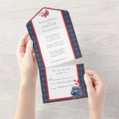 Edinburgh Original Scottish Tartan All In One Uitnodiging (Afscheurbaar)