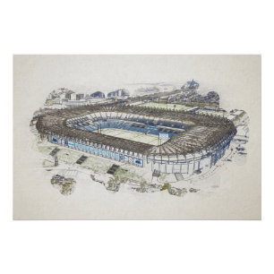 Edinburgh Rugby Stadion Schets Kunst Perfect Poster